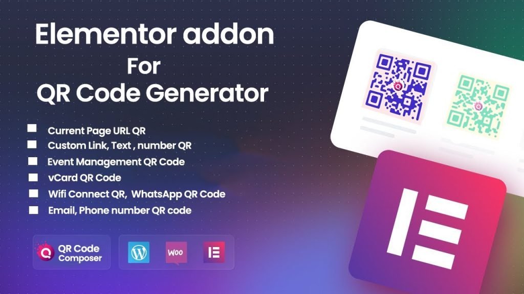 elementor addon qr code