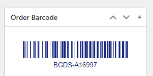 order barcode on WooCommerce order page