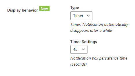 Notification Display Behavior