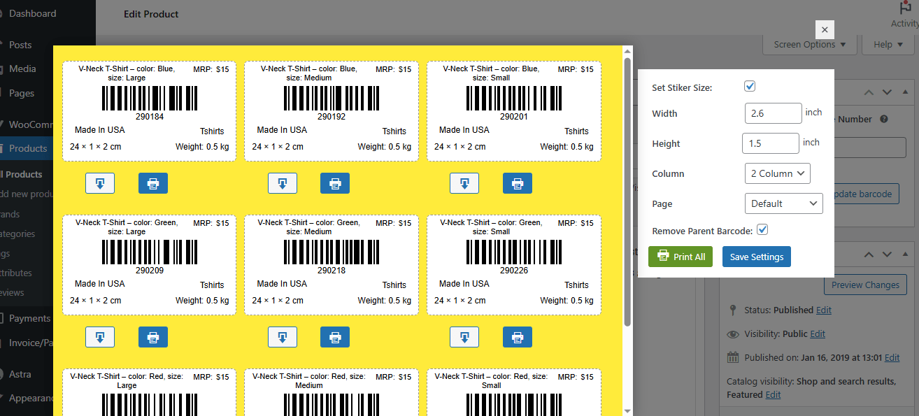 WooCommerce barcode