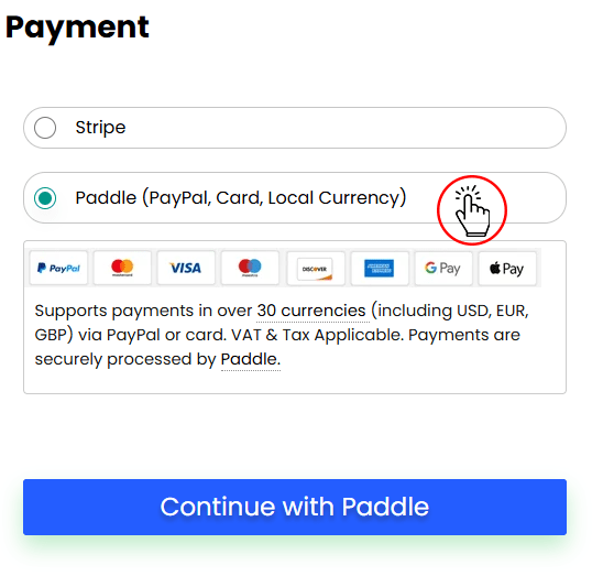 Pay in local Currency