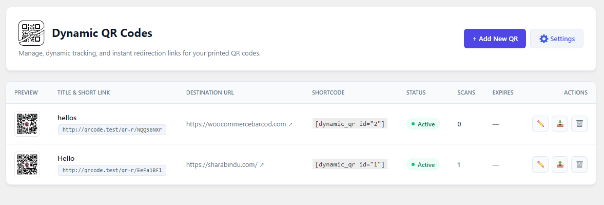 dynamic qr code